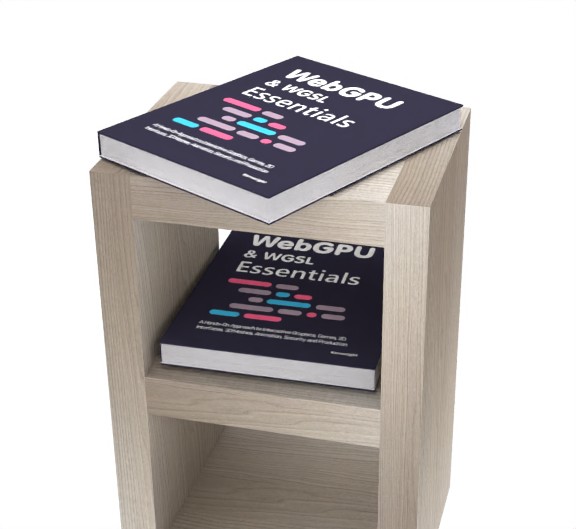 WebGPU & WGSL Essentials: A Hands-On Approach to Interactive Graphics, Games, 2D Interfaces, 3D Meshes, Animation, Security and Production (Paperback) on a shelf